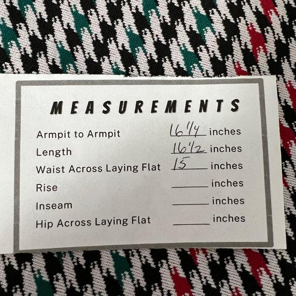 Fabletics Camryn Houndstooth Seamless Long Sleeve Top Red Green Black size XL - Picture 13 of 16